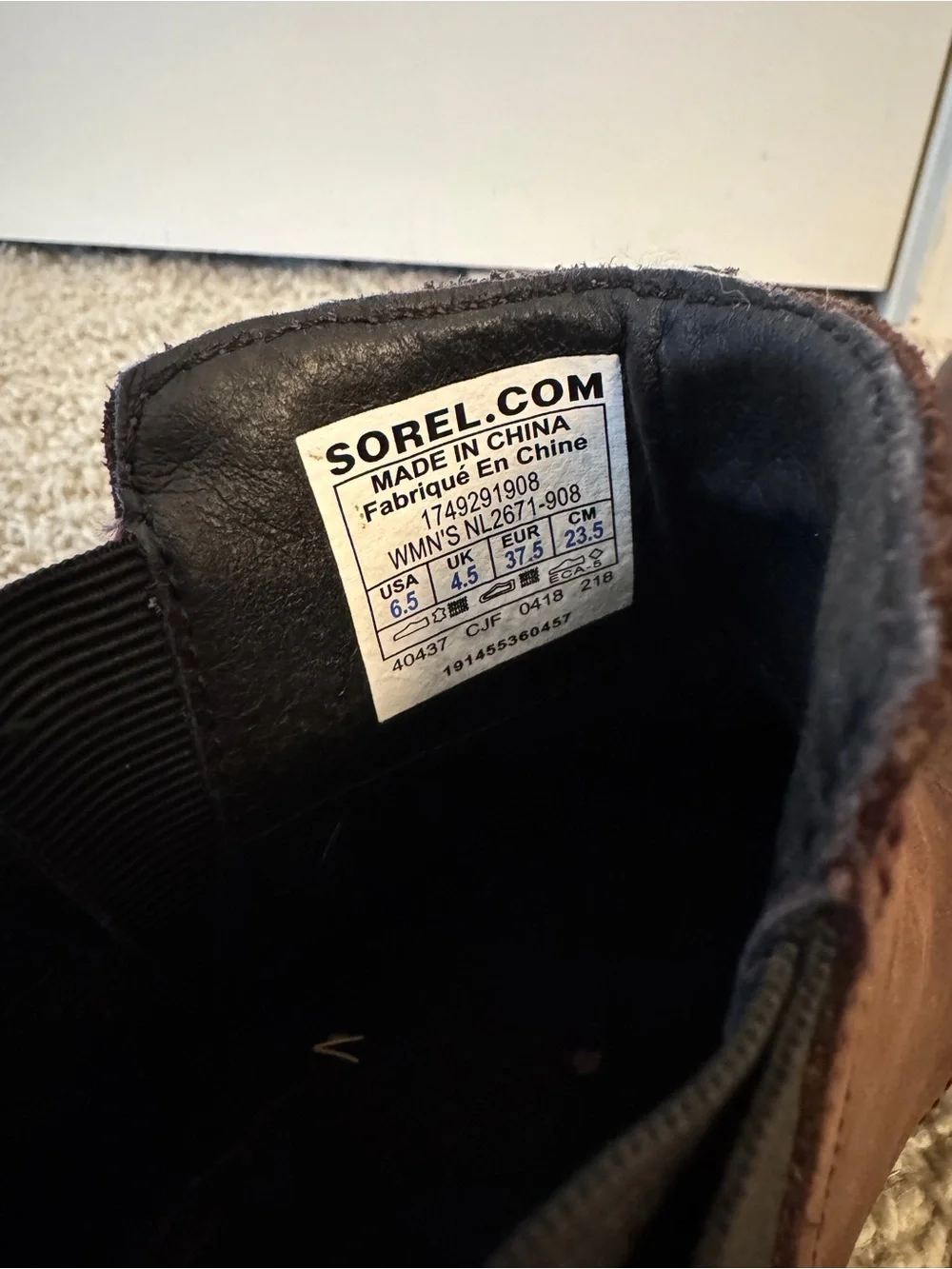 Sorel Brown Leather Chelsea Ankle Boots